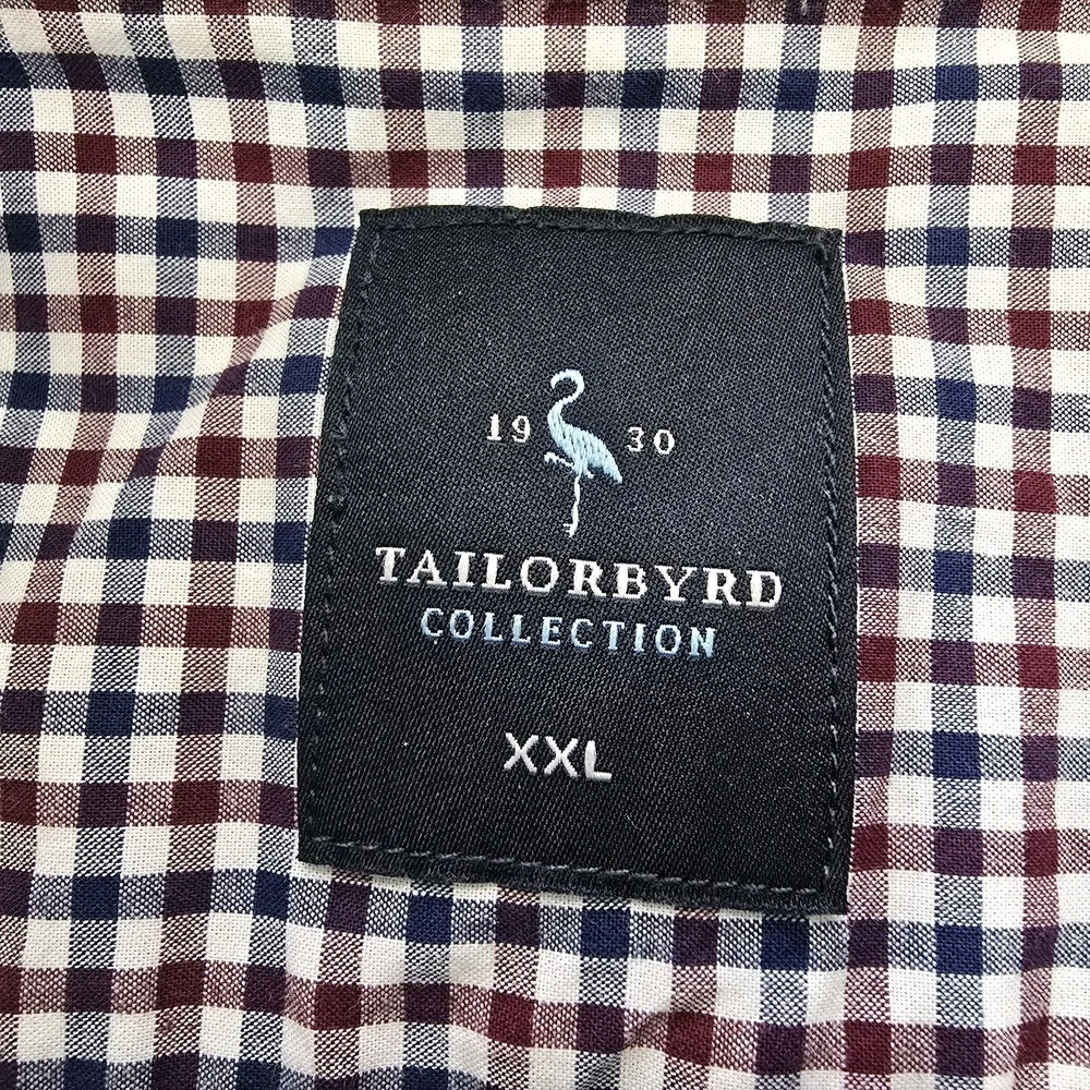 Tailorbyrd Shirt Mens Button Shirt Blue Red Check 2XL - Picture 6 of 11